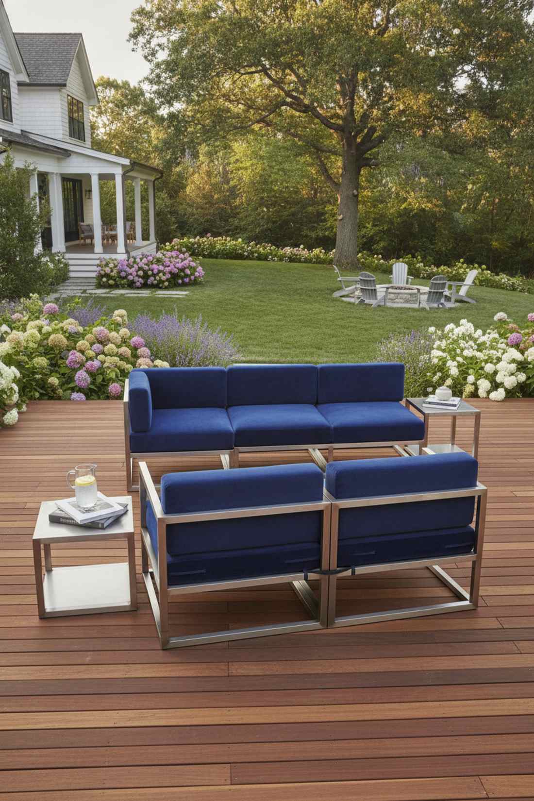 geometric aluminum cube chairs