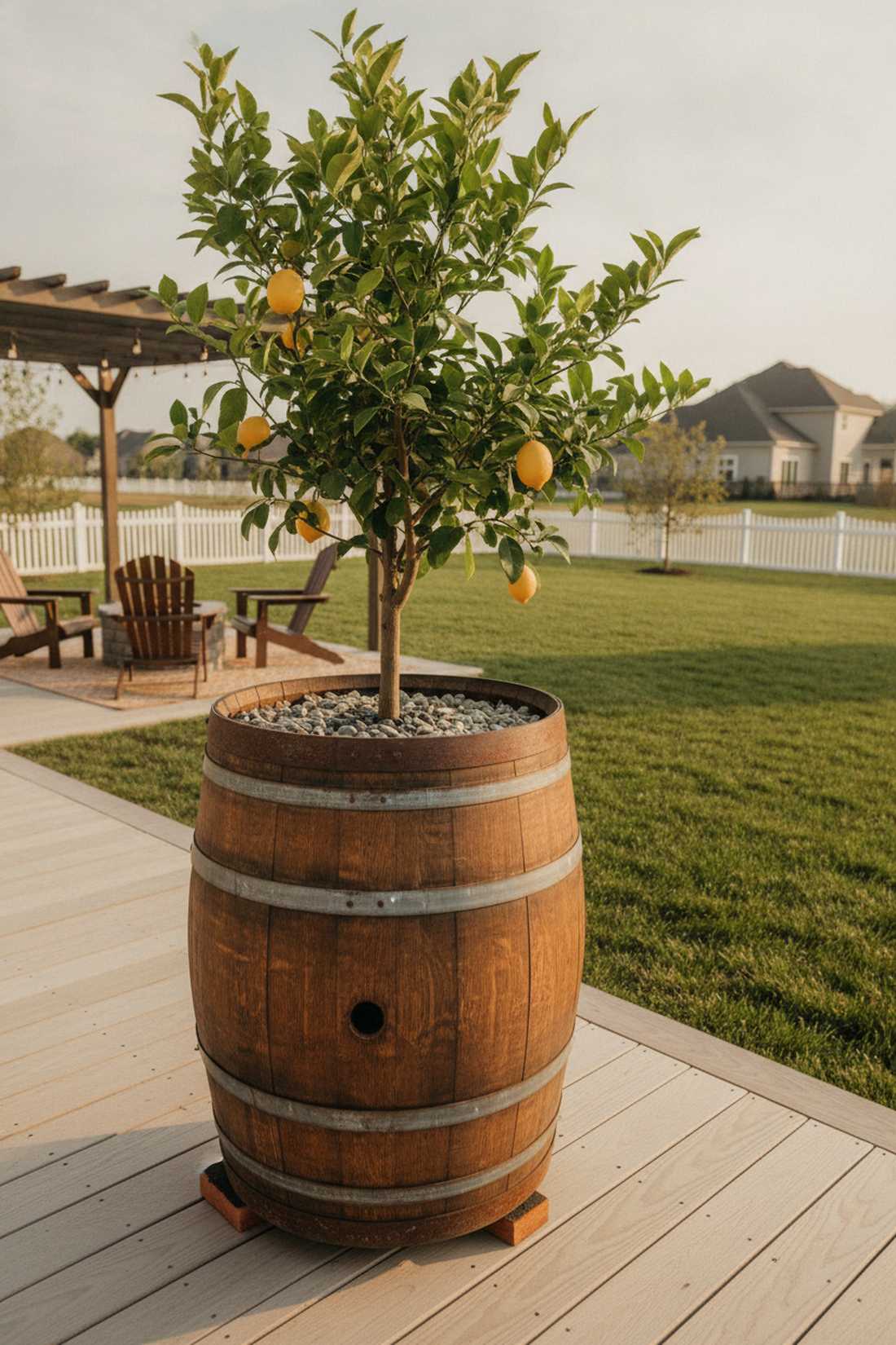 half barrel planters