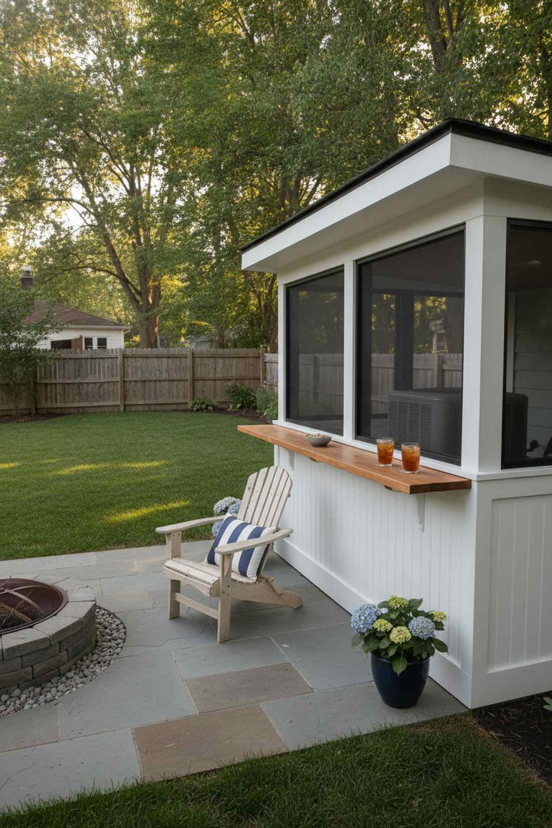 half wall with upper screening