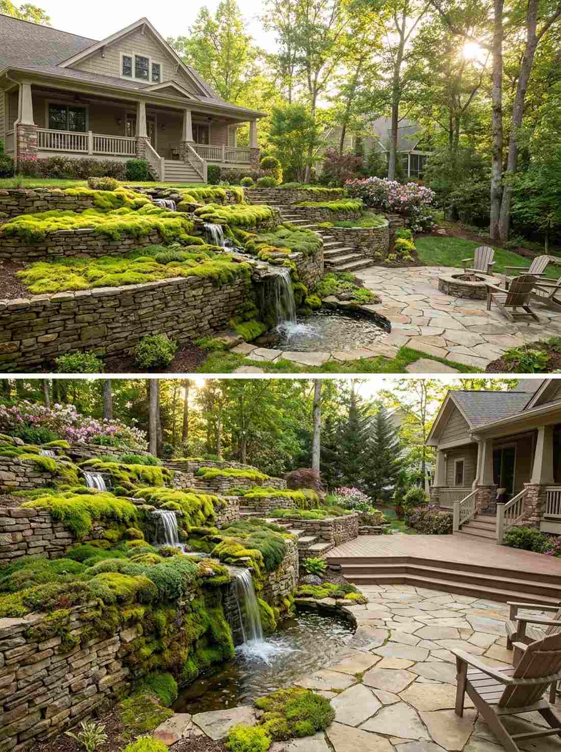 layered moss terraces