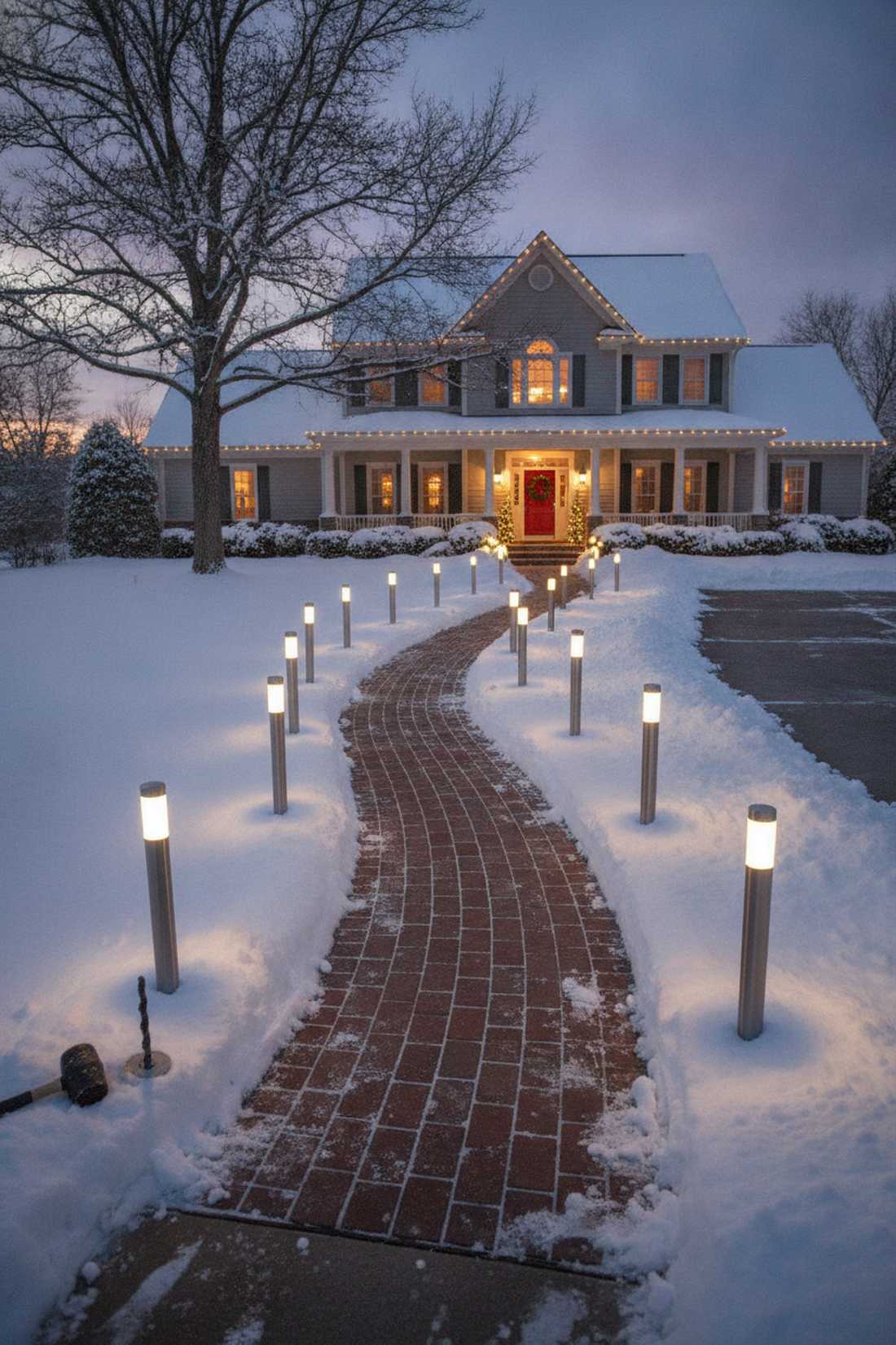 led pathway stake borders