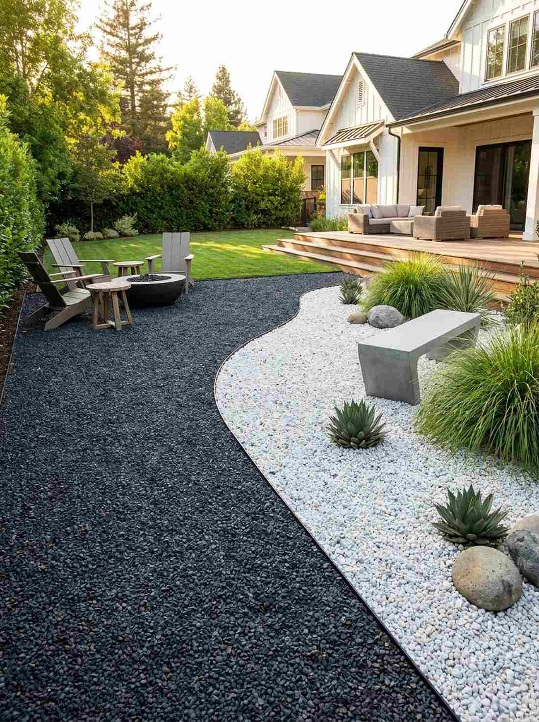 mixed gravel textures