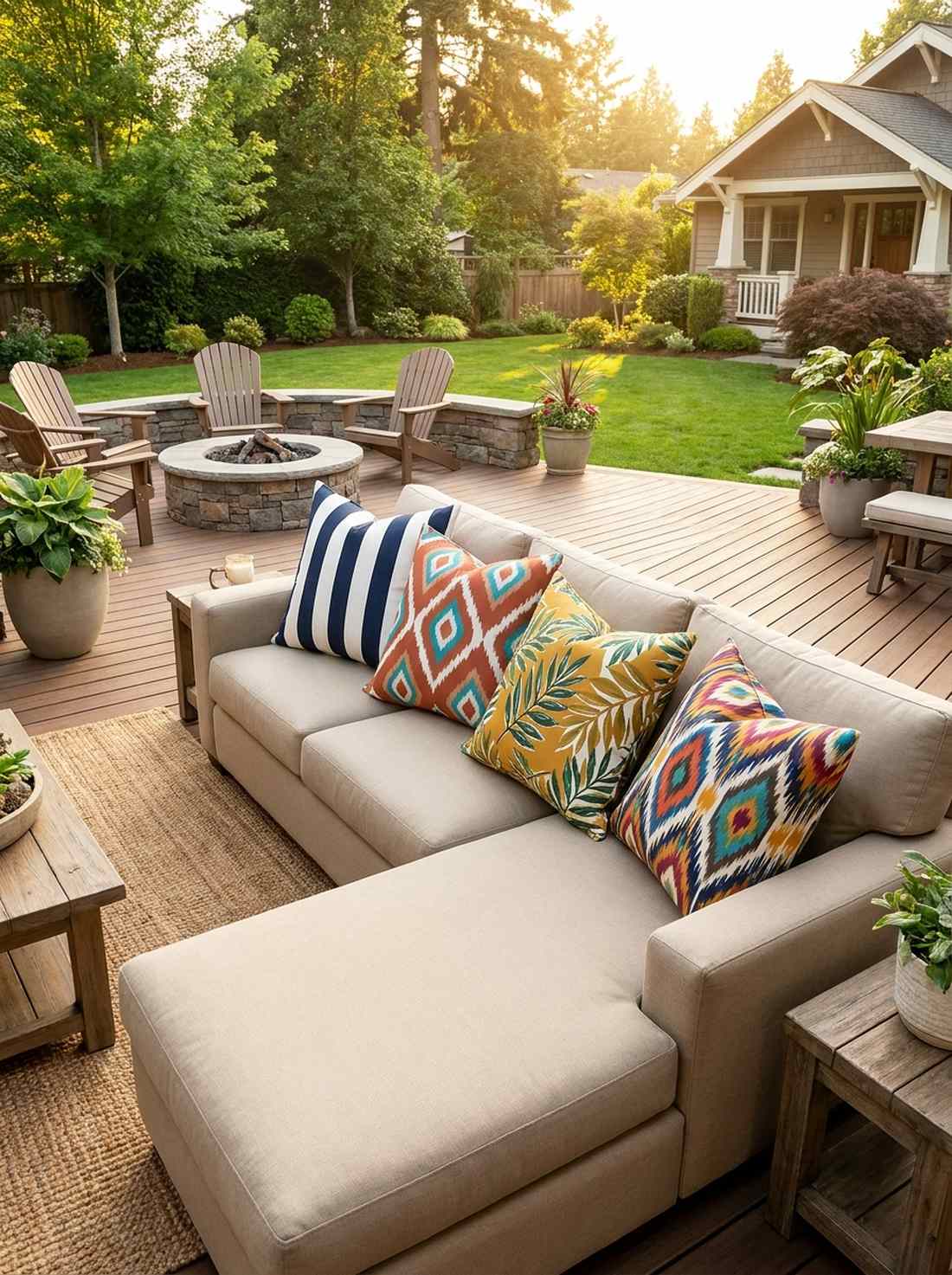 mixed pattern cushions