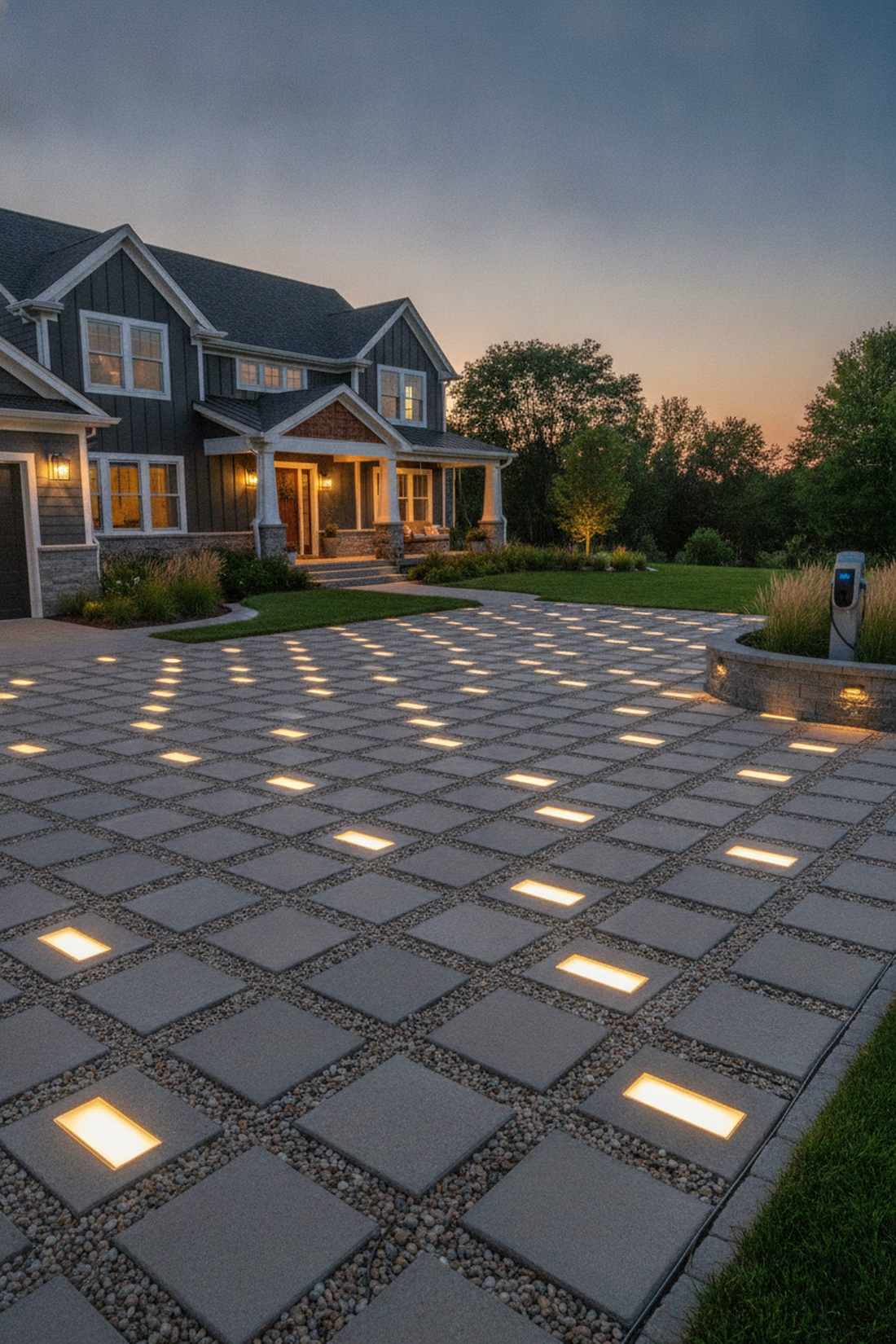 permeable paver lighting