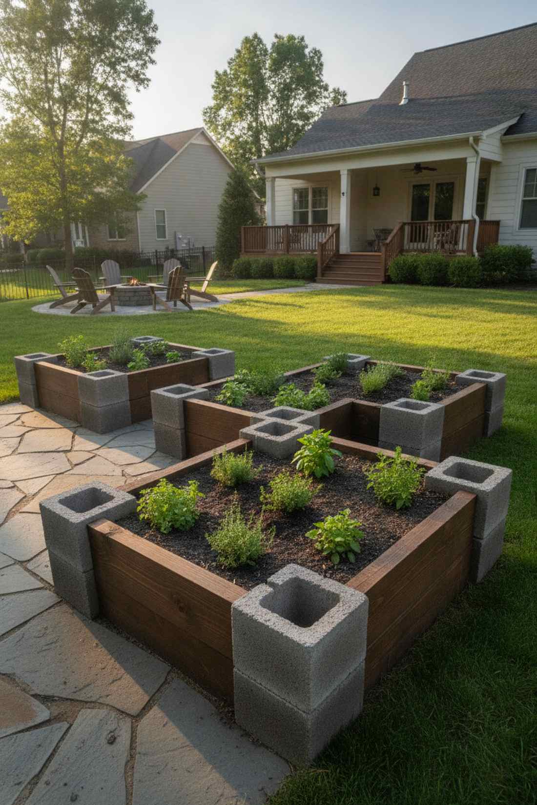 planter wall block micro beds