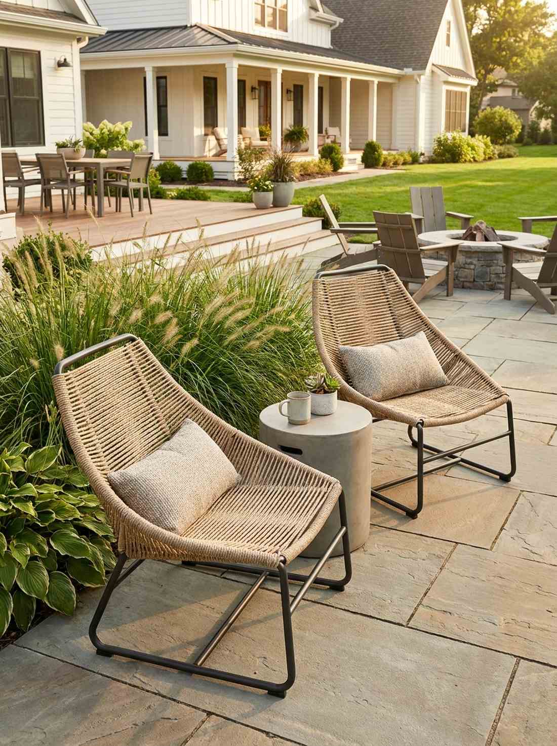 rope wrapped lounge chair