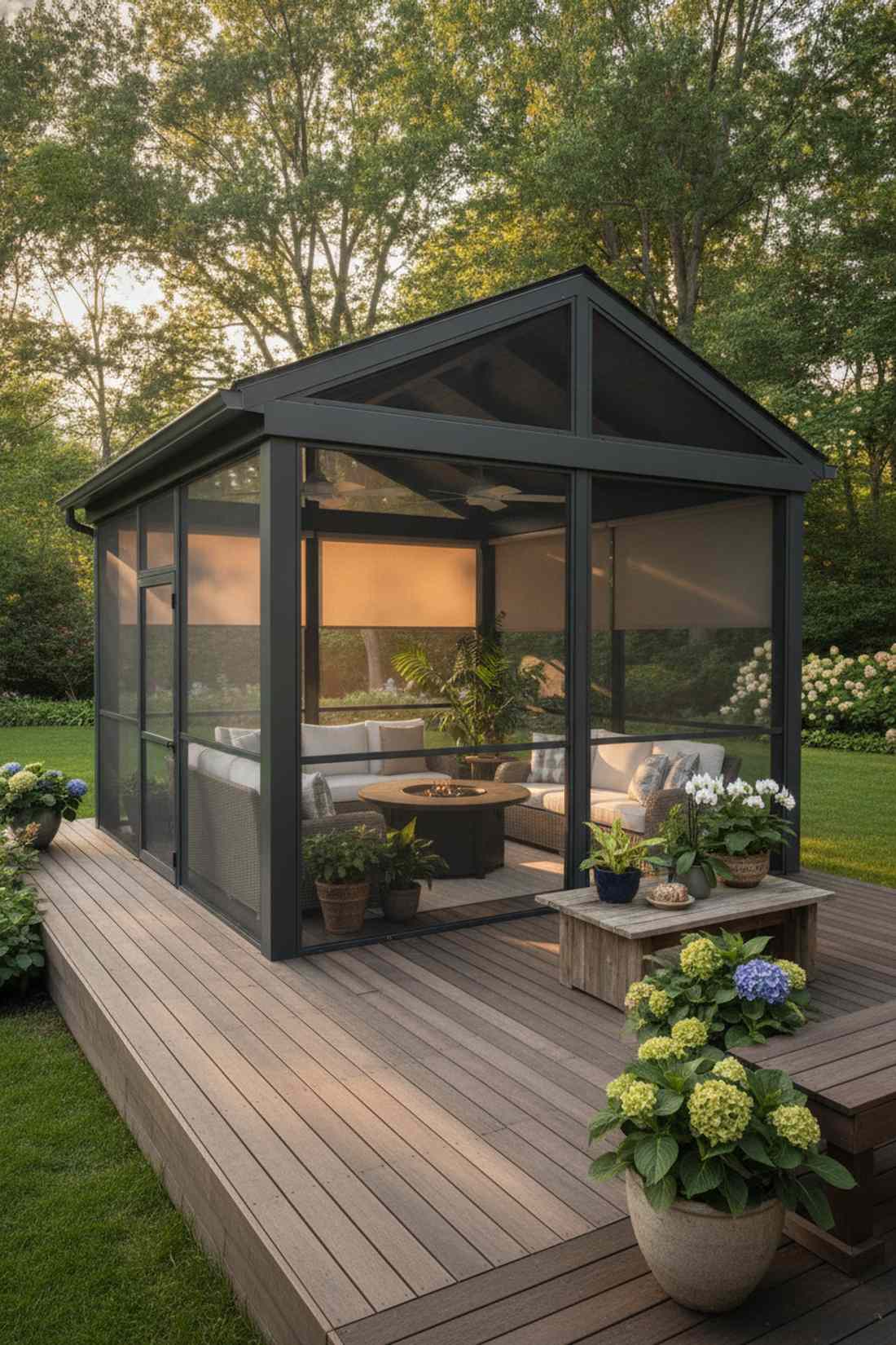 screened garden room