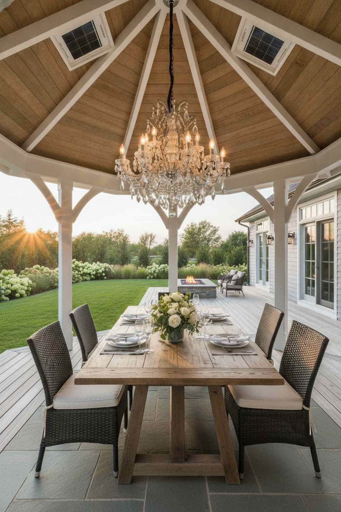 solar powered chandelier systems