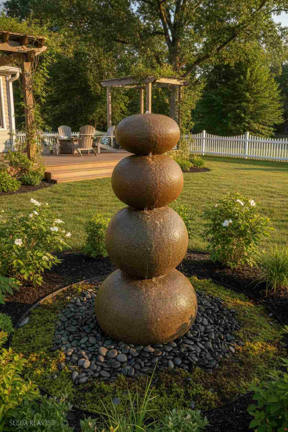 stacked pebble column