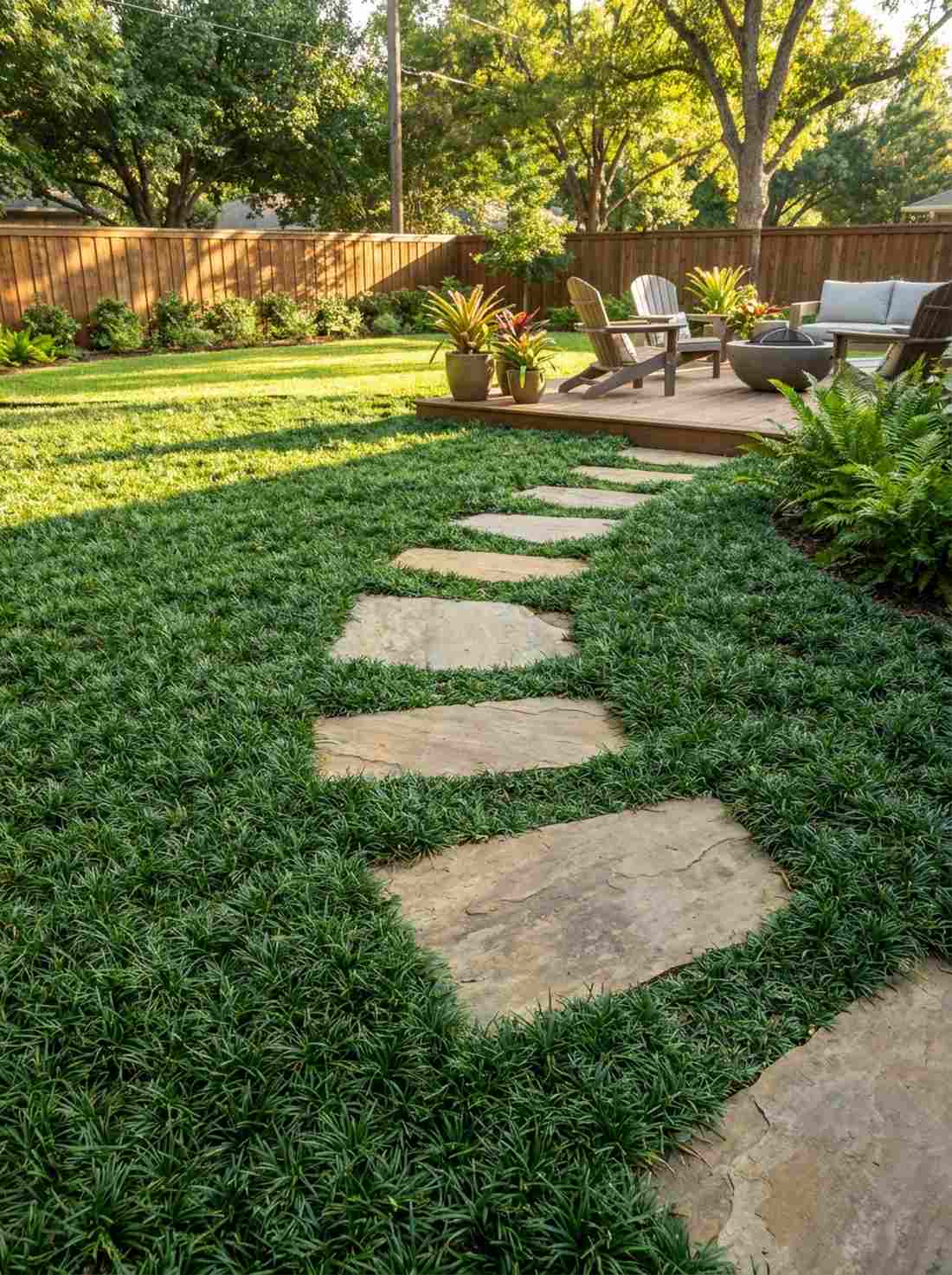 stepping stone through ground covers