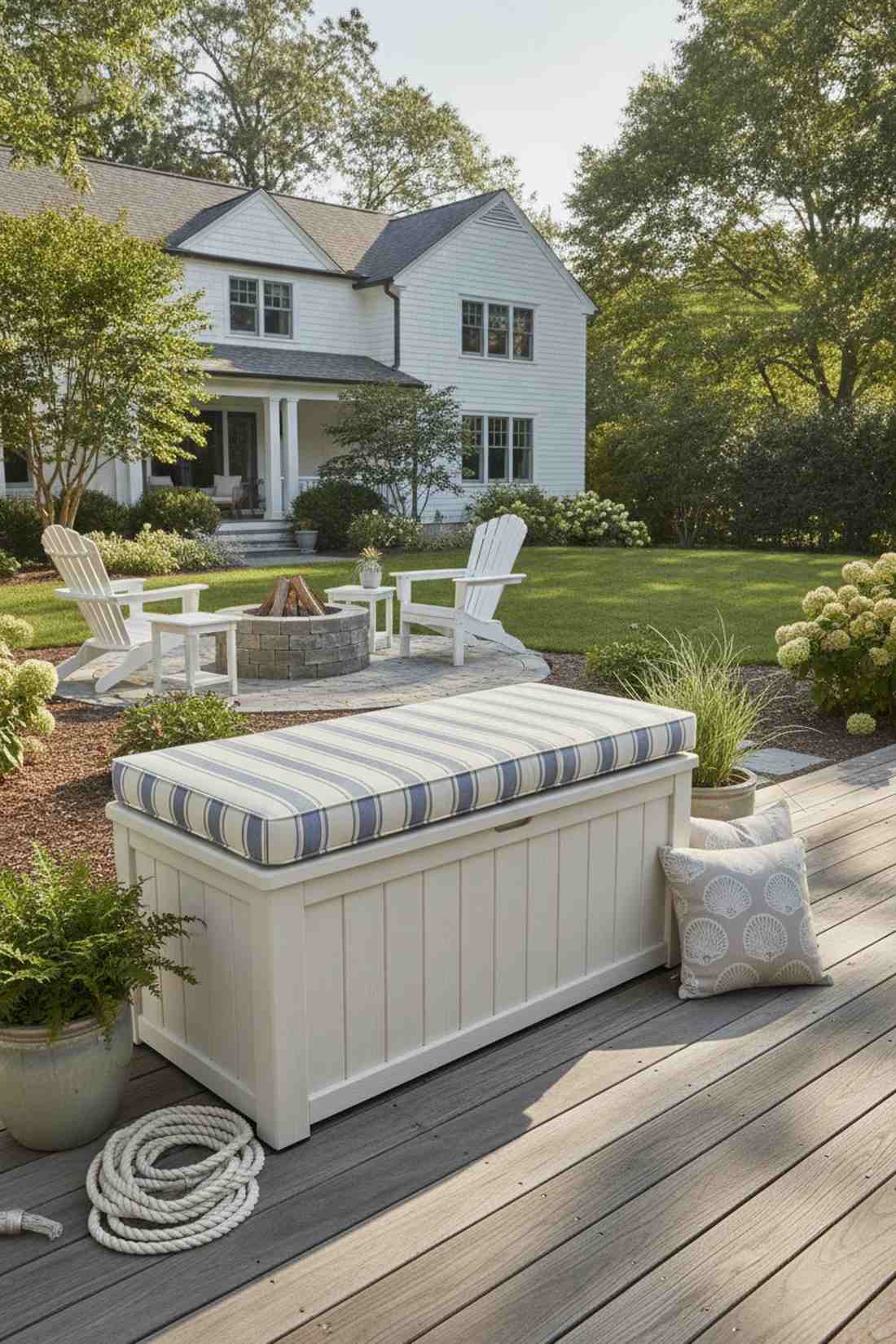 storage bench with cushioned top