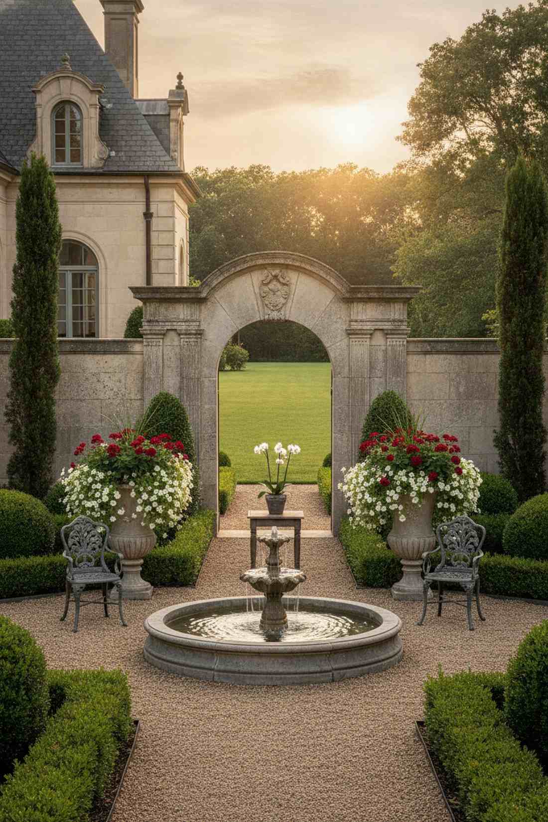 symmetrical formal arrangements
