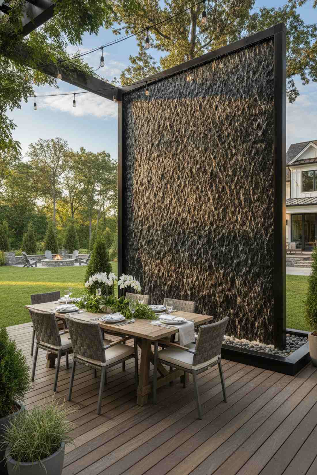 textured panel water wall