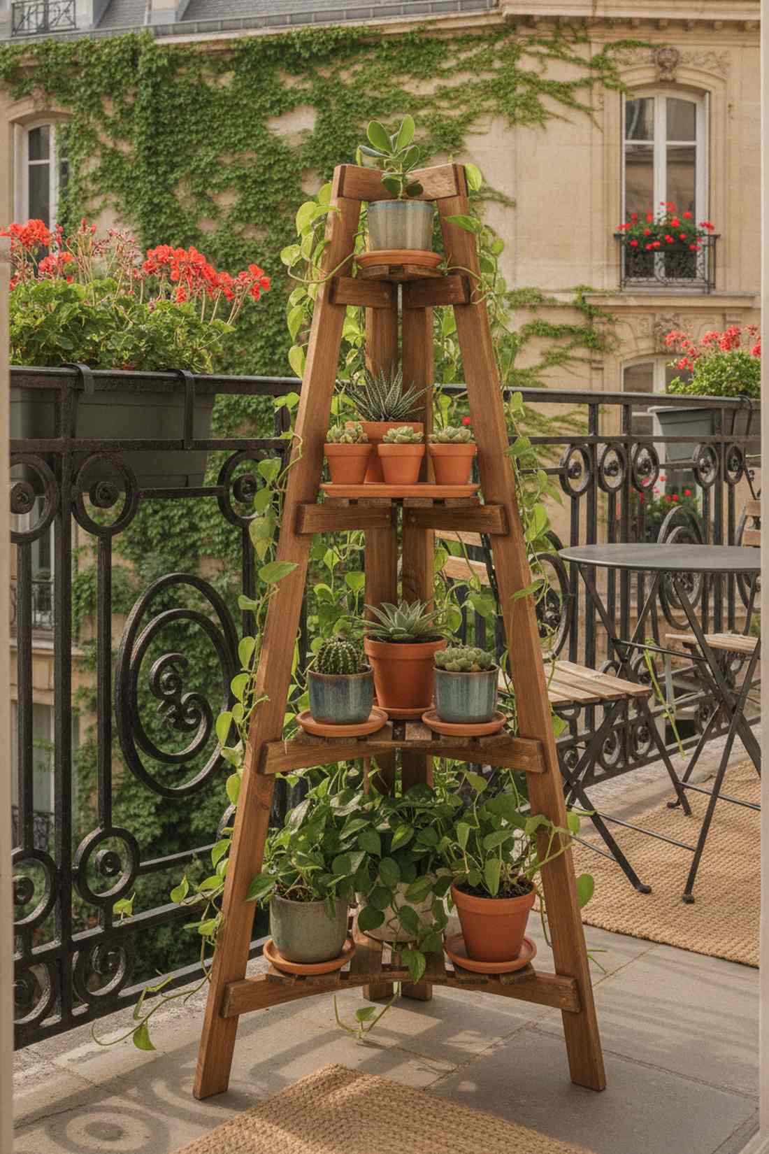 tiered corner ladder display
