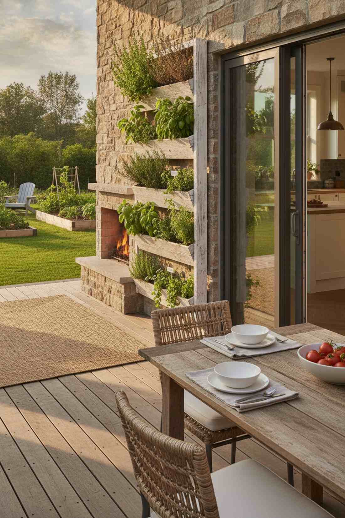 vertical herb wall zone