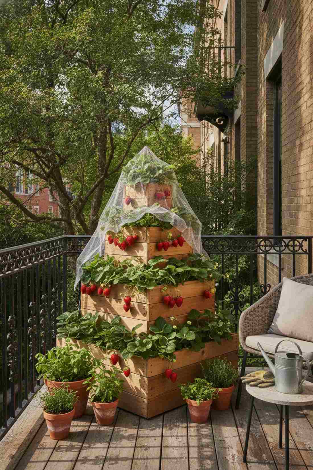 vertical strawberry pyramid