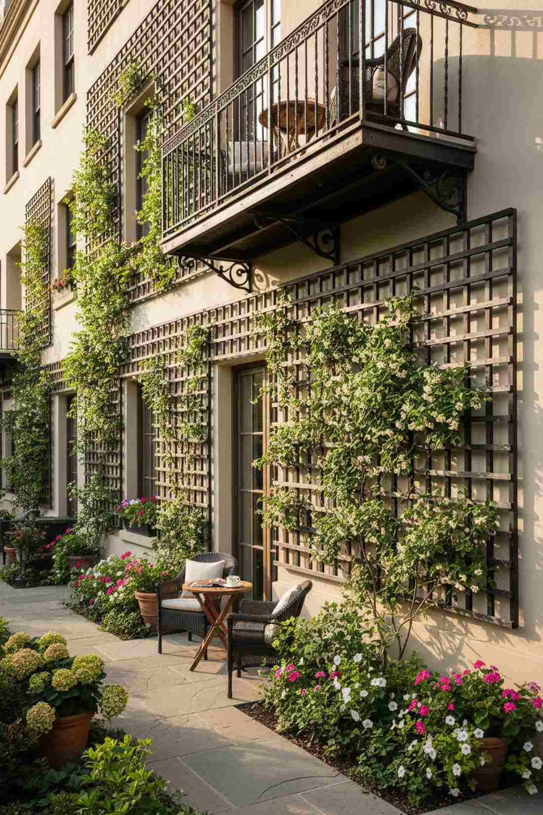 wooden lattice trellises