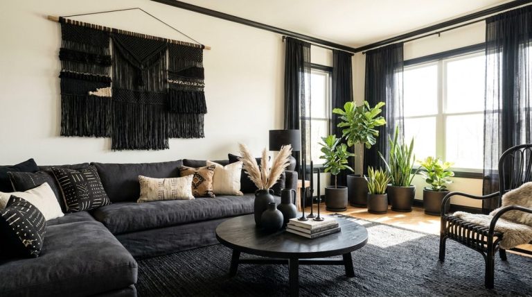 143 black boho decor vertical
