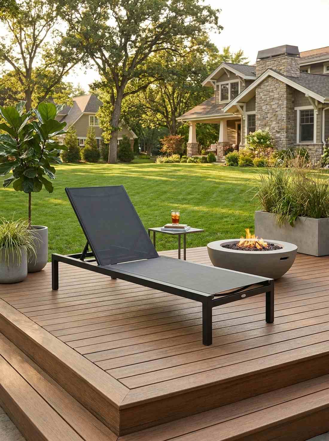 aluminum sling lounger