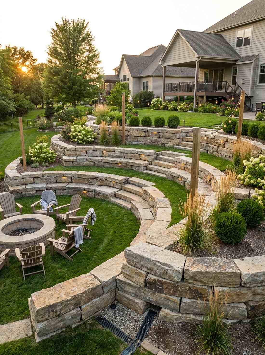 amphitheater tiered stone seating