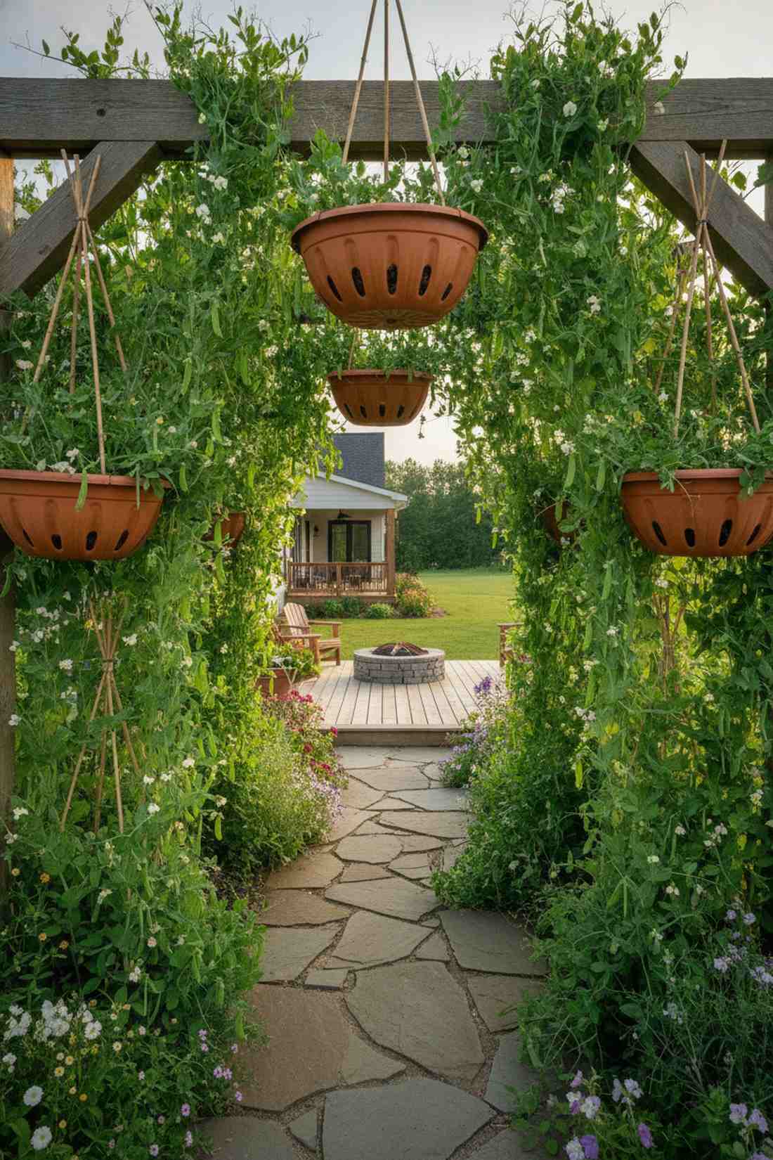 bean and pea vertical drapes