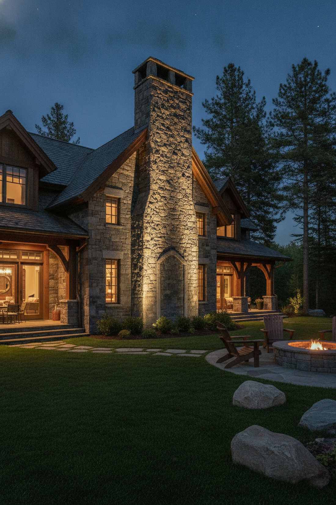 chimney and vertical accent washing