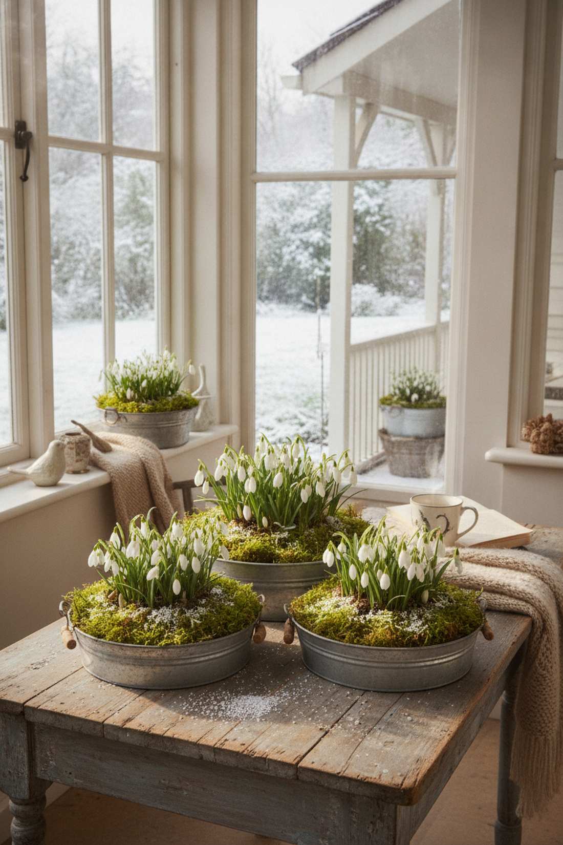 christmas blooming snowdrops