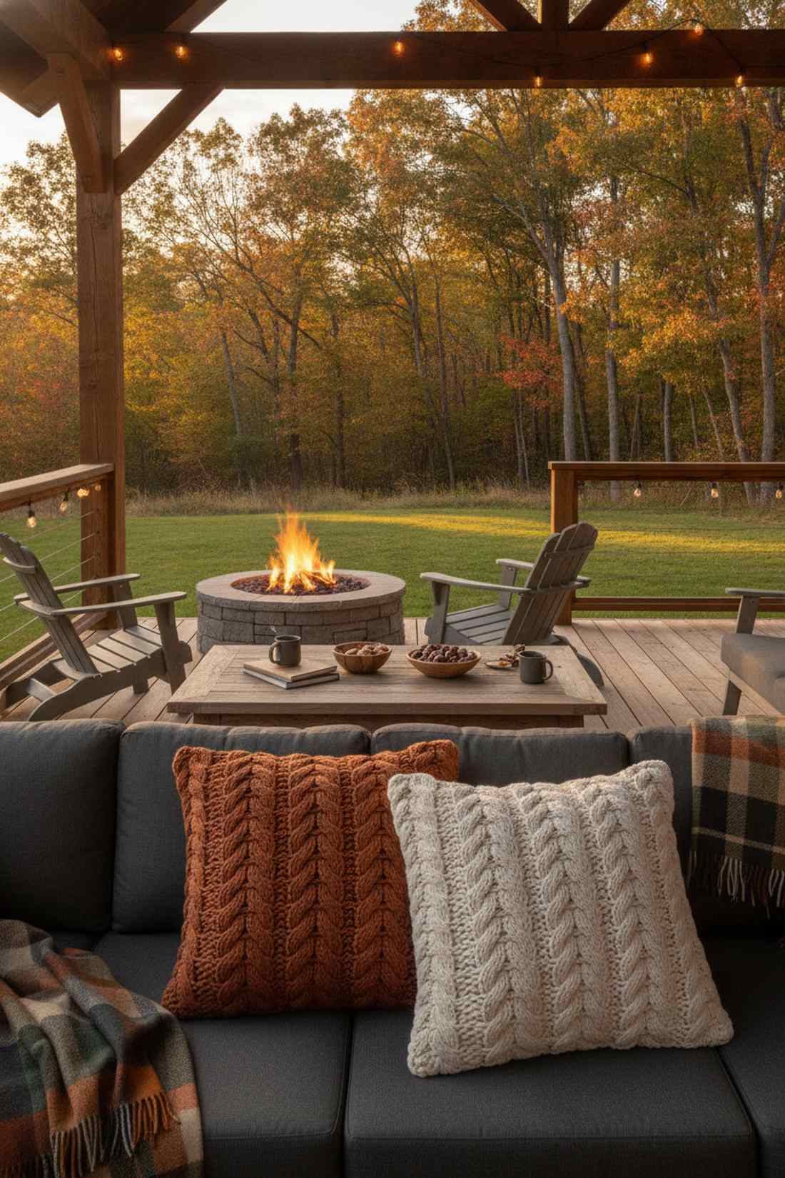 chunky cable knit outdoor pillows