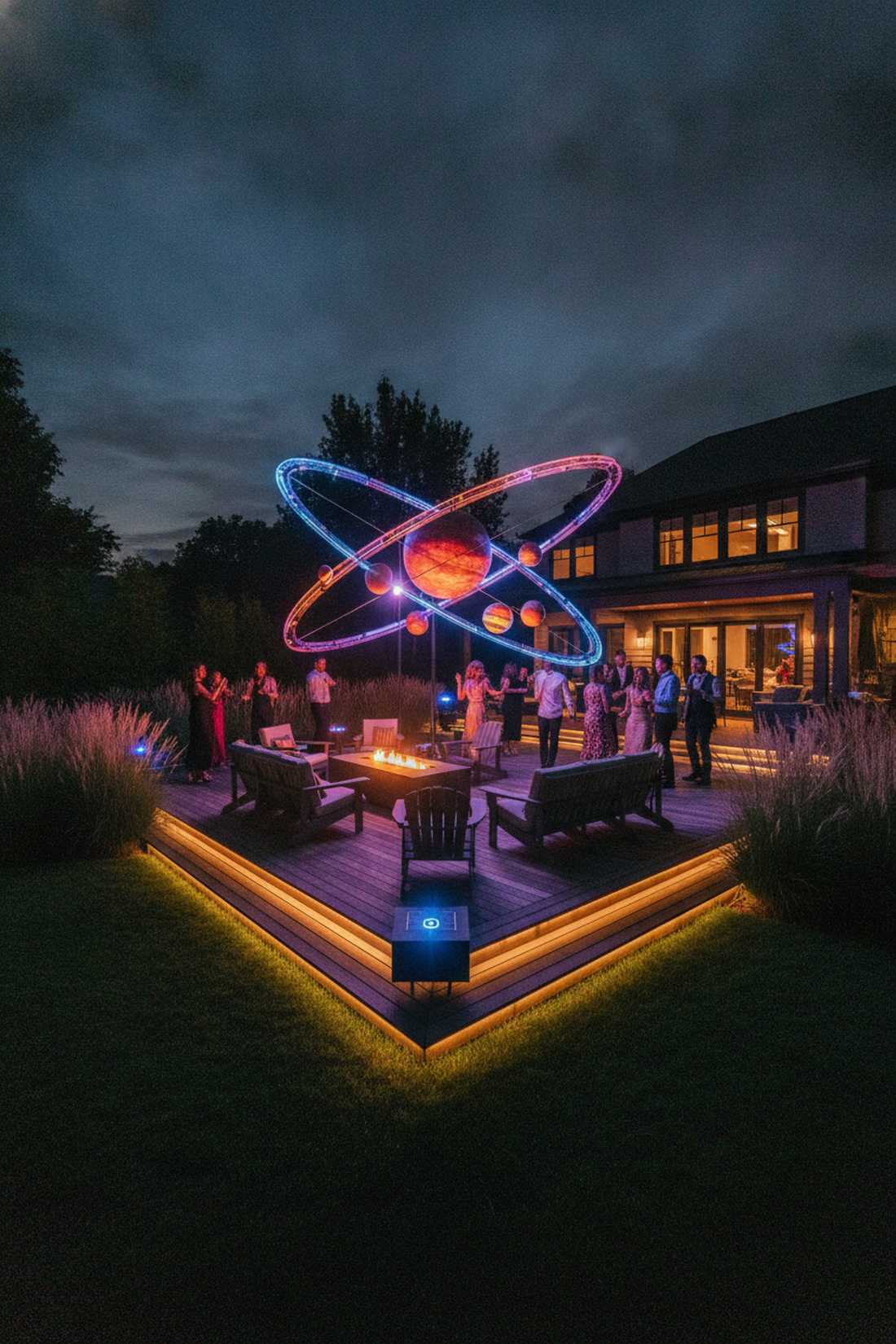color changing led solar system