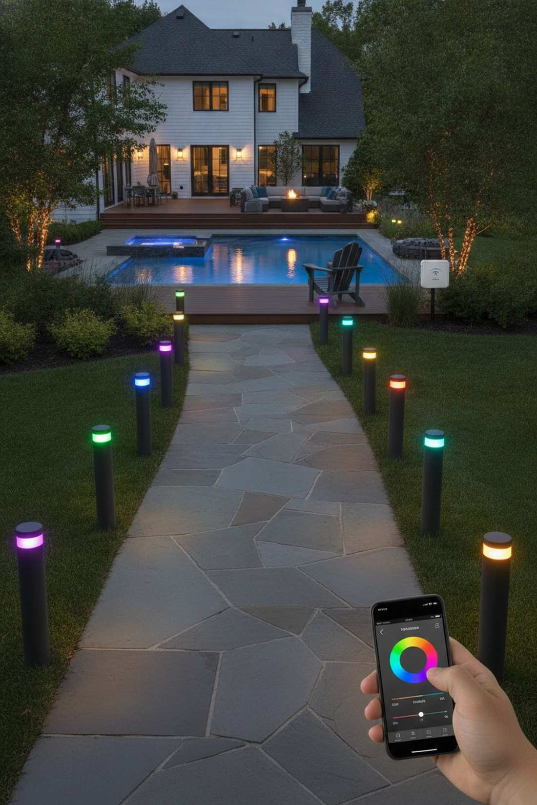 color changing rgb led posts