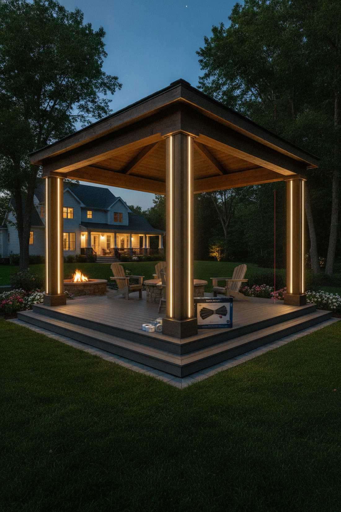 column post uplighting