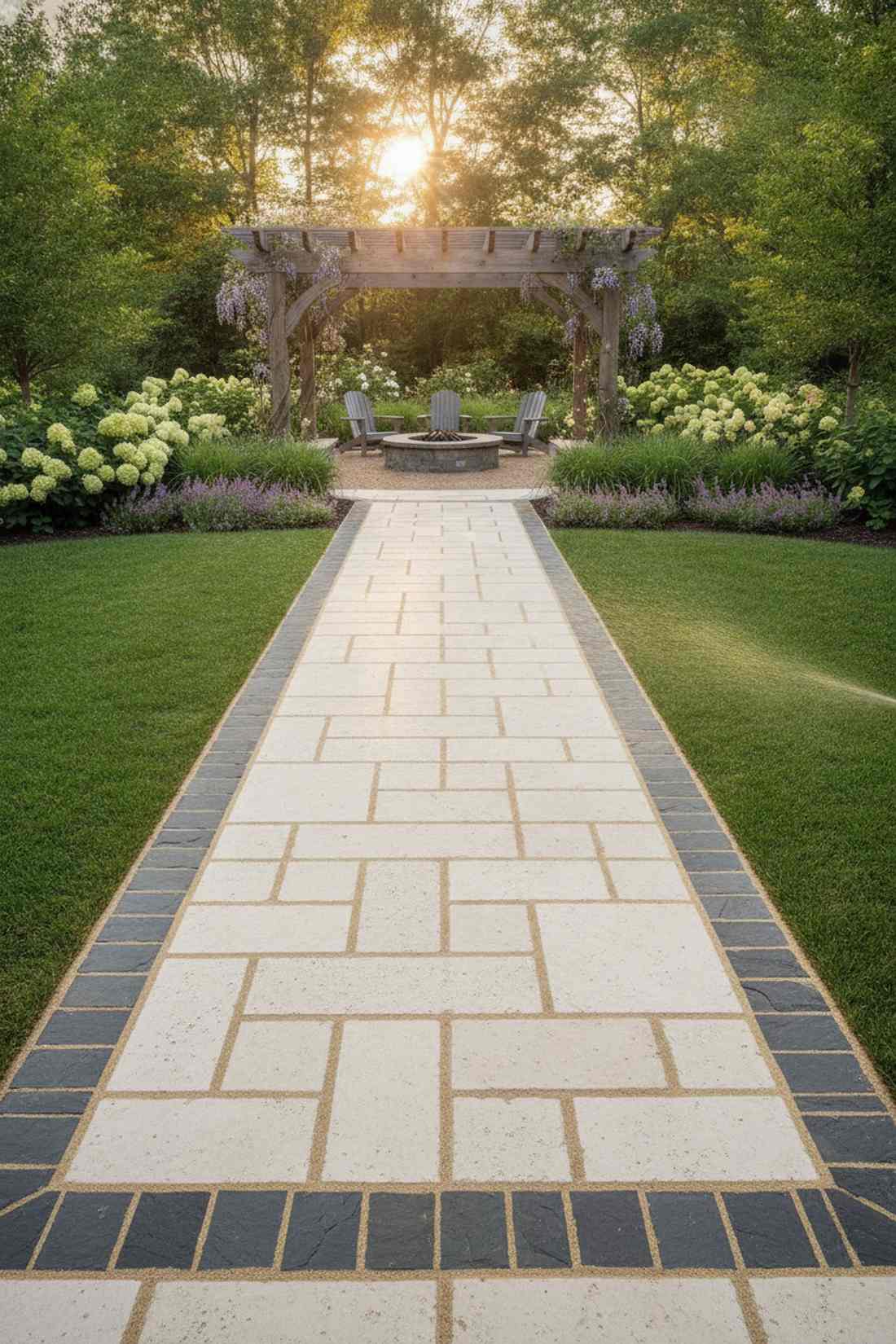 contrasting border accent stones