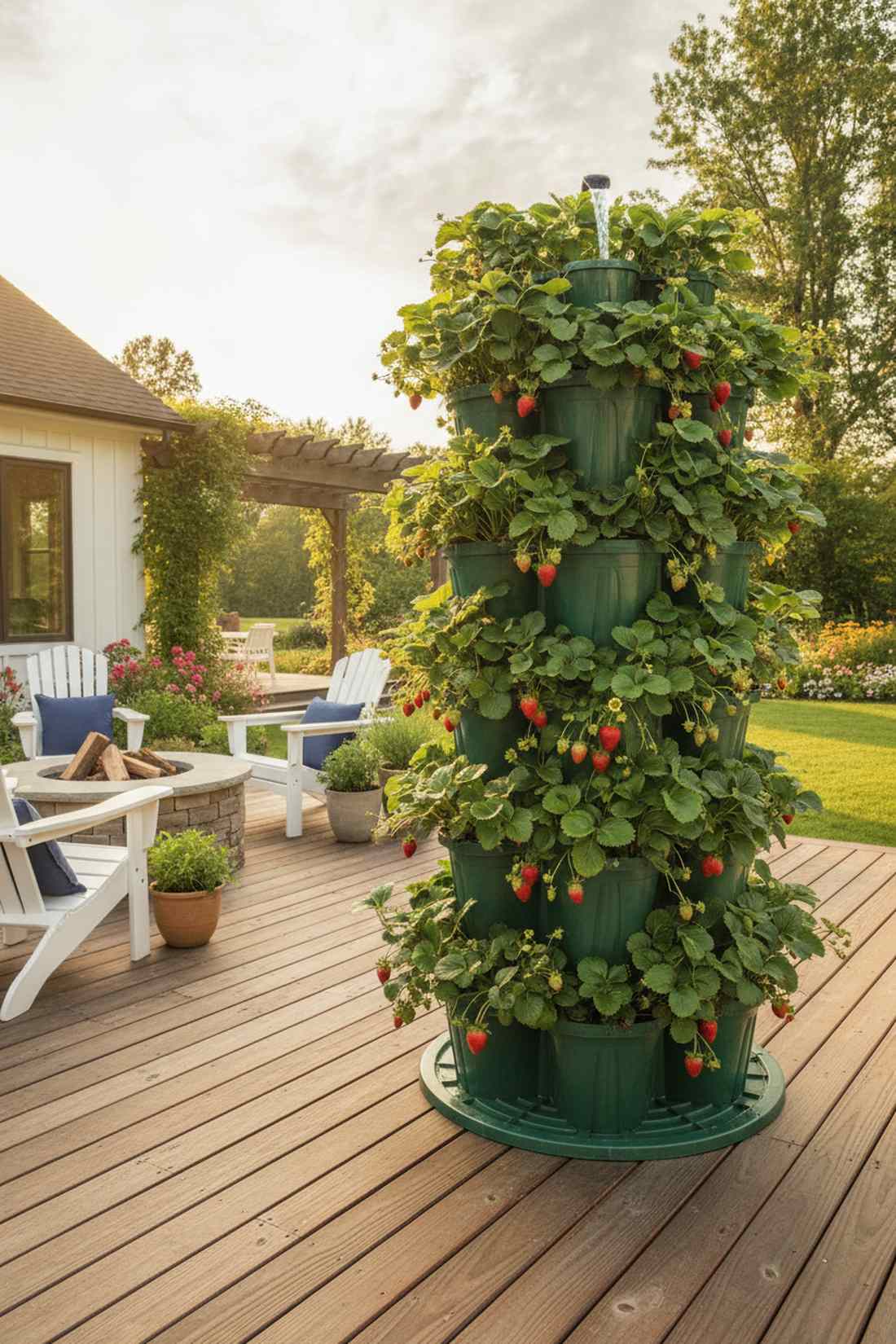 corner tower planters