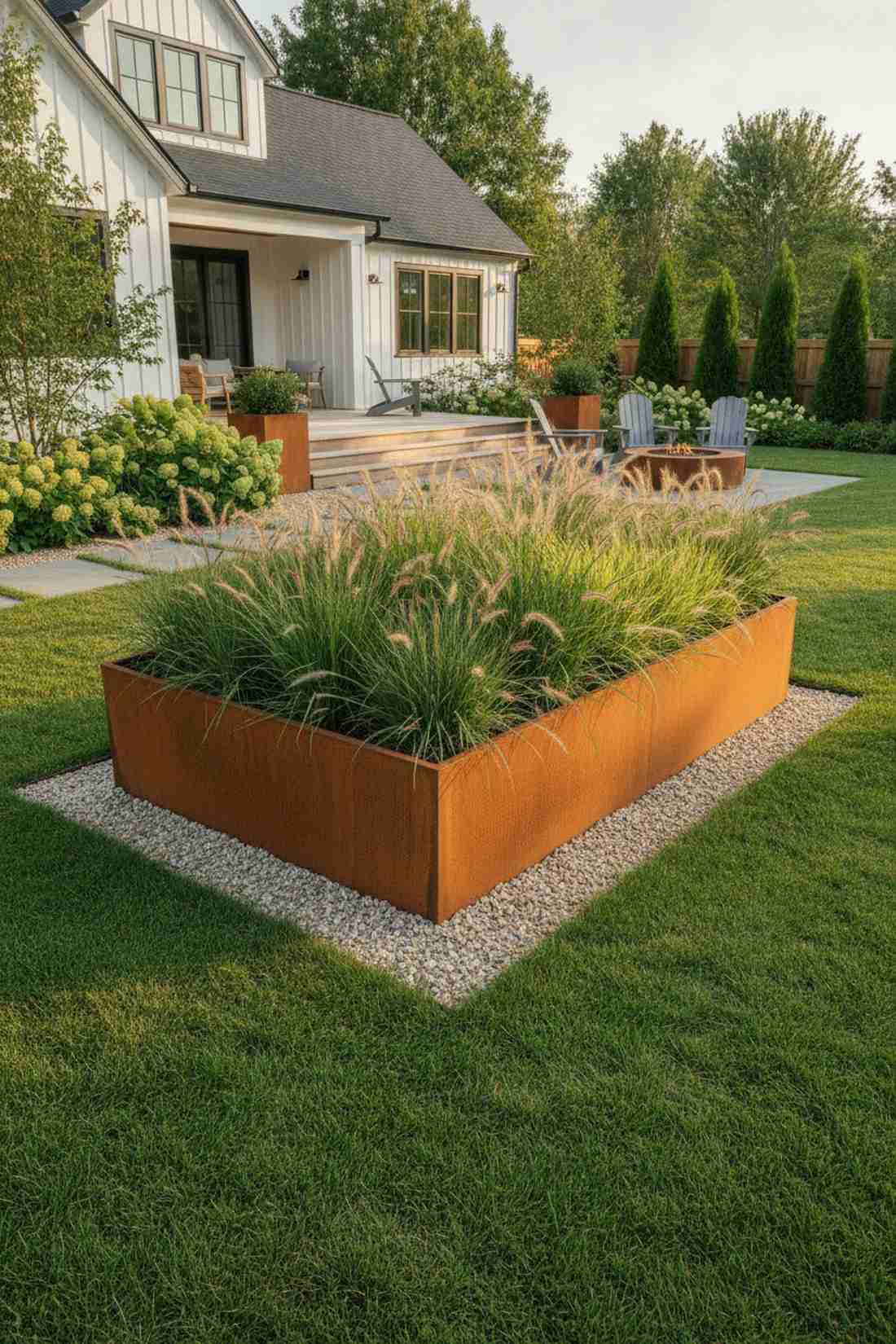 corten weathering steel bed