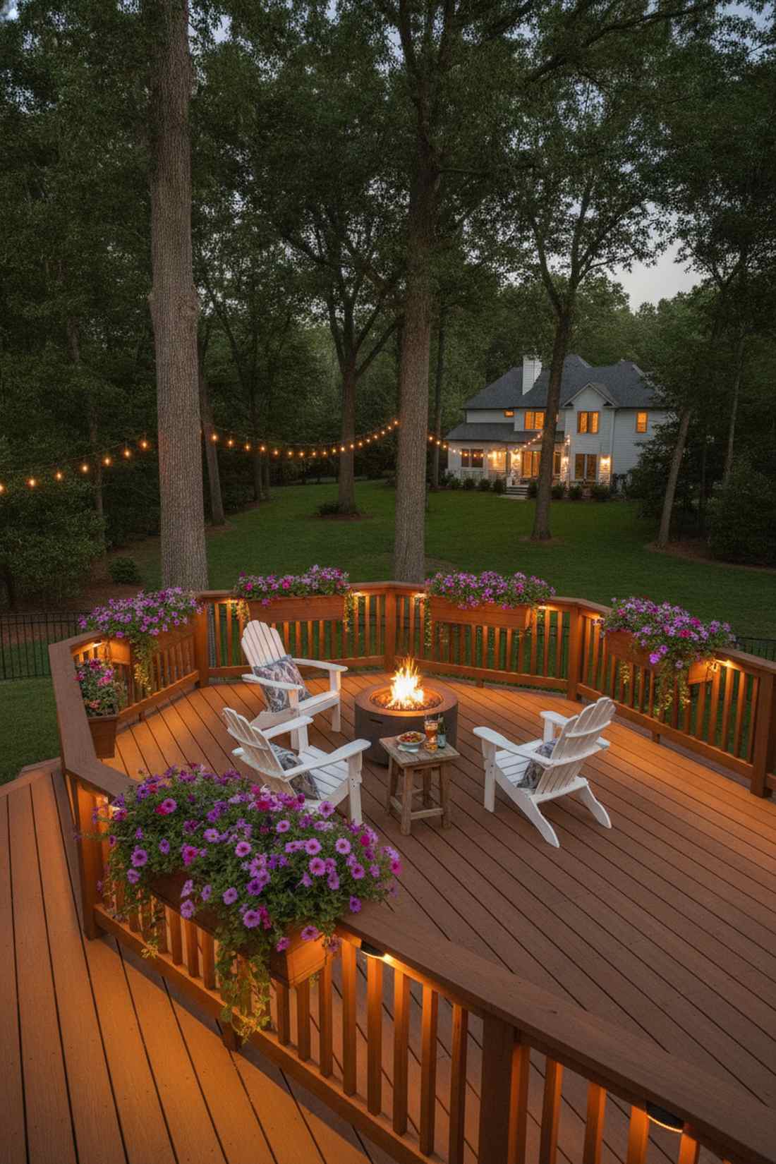 deck rail lights for elevated planters