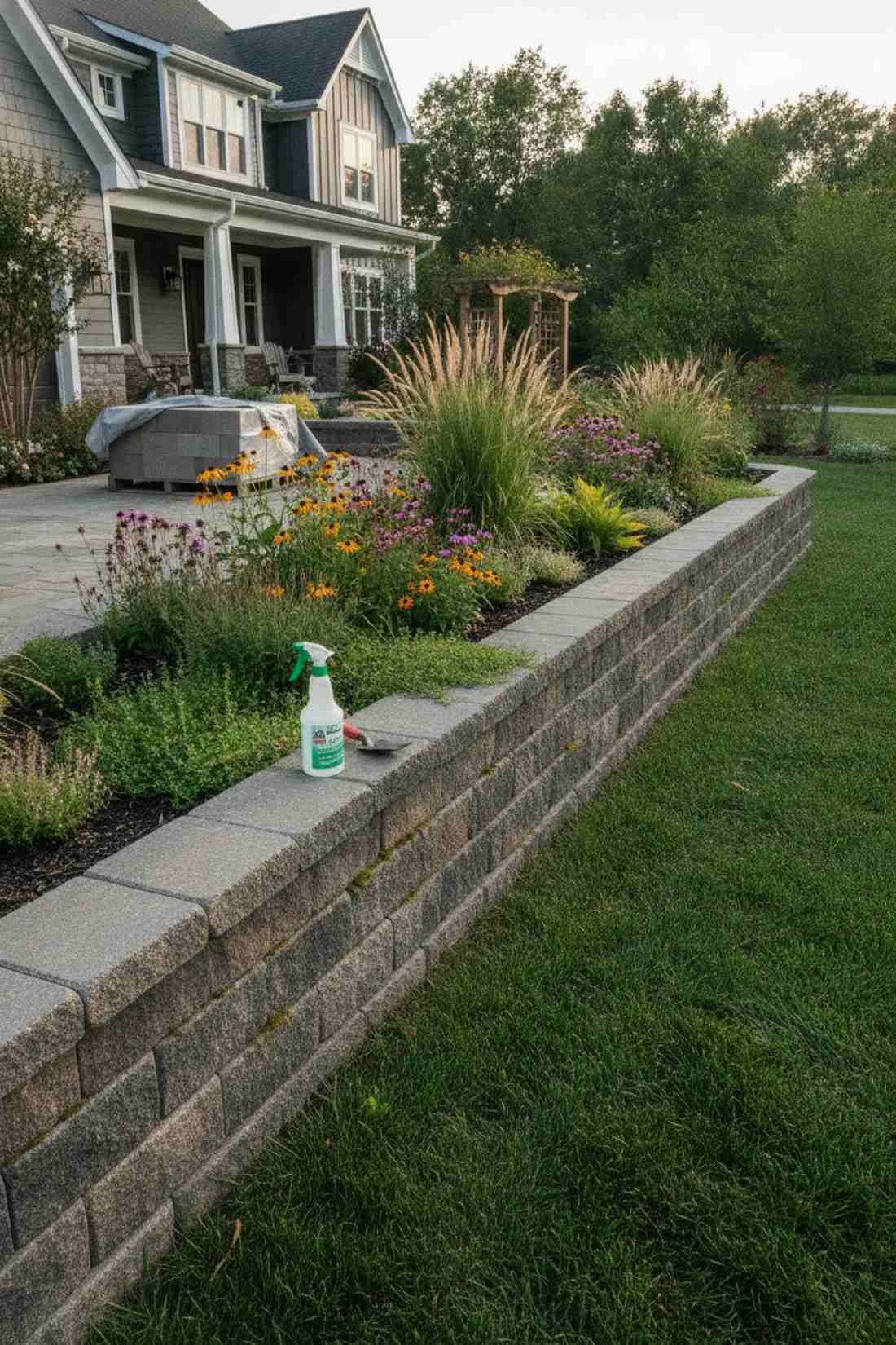 decorative split face block bed