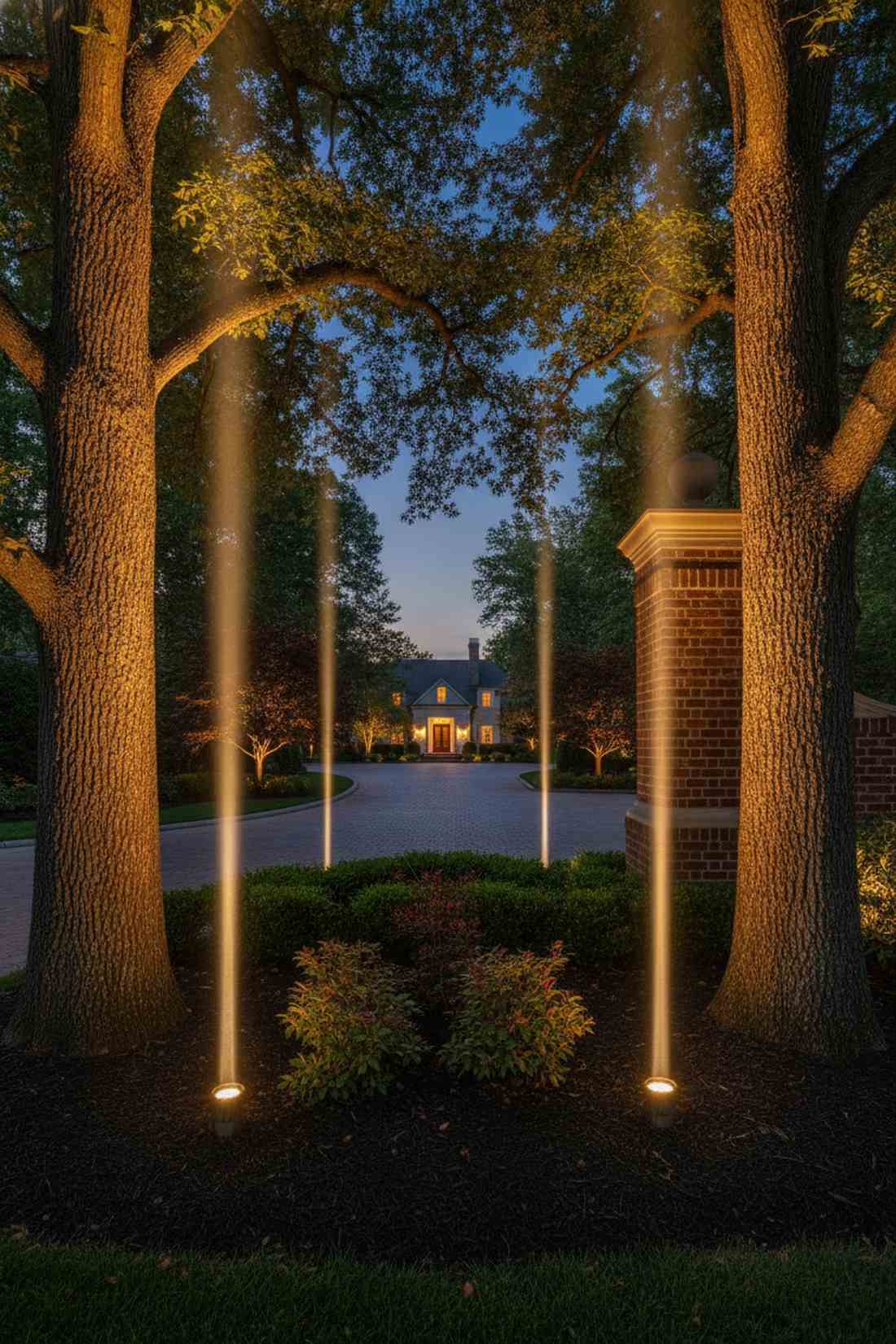 driveway entrance uplights