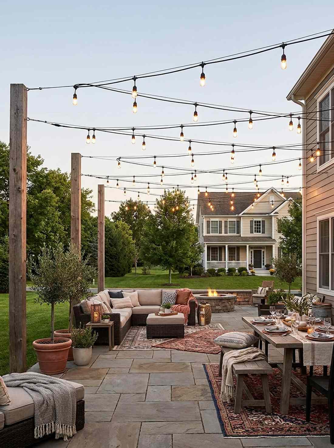 edison bulb string light canopy