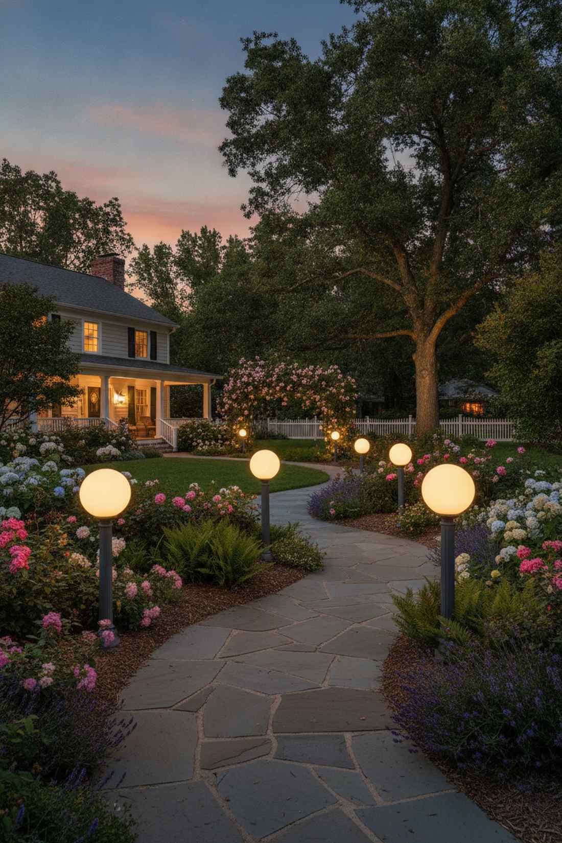glass globe post lights