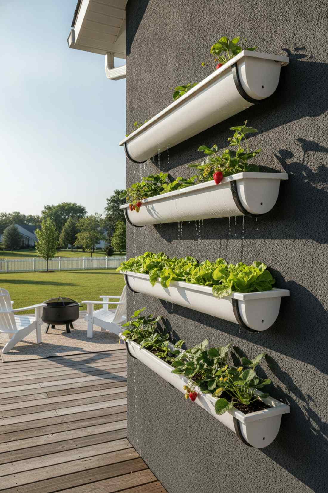 hanging gutter planters