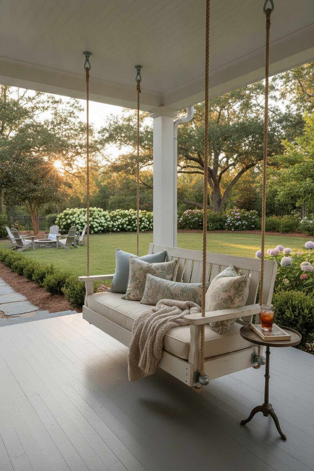 hanging porch swing bench