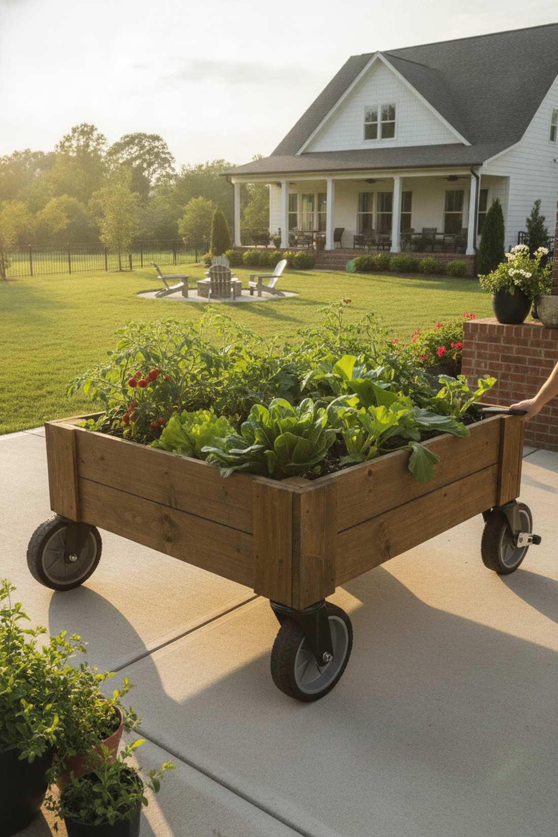 heavy duty wheeled veggie bed