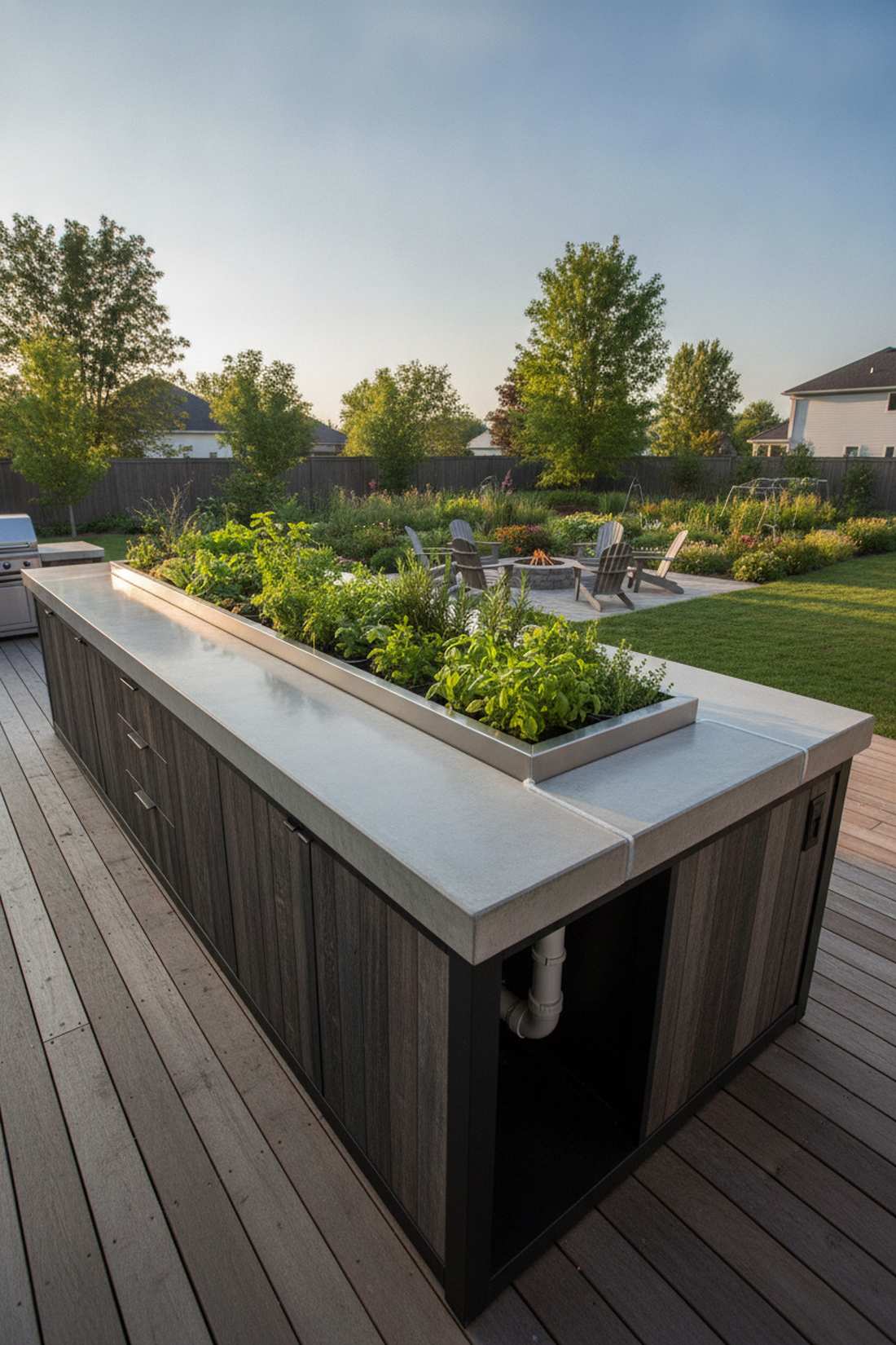 integrated planter countertop