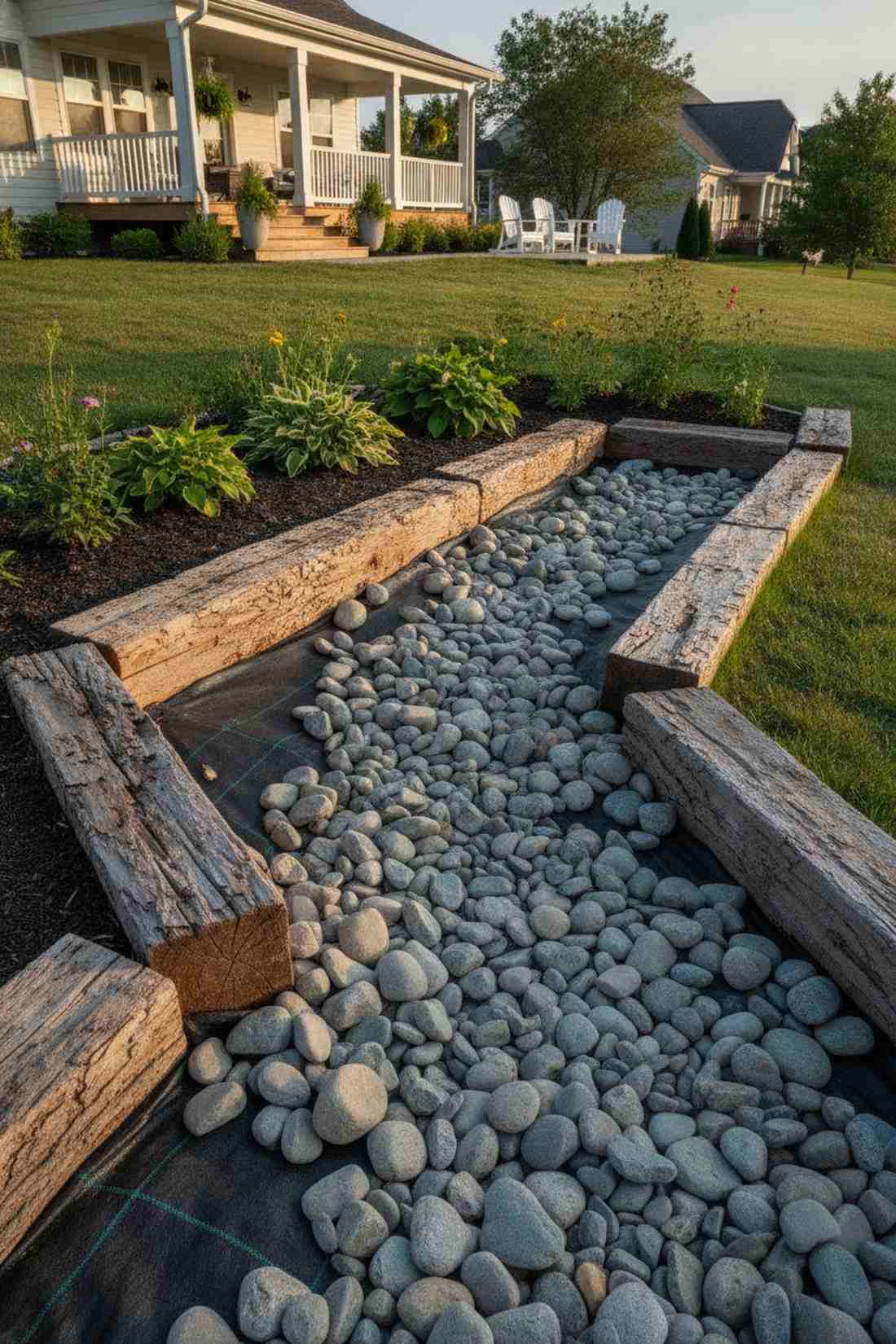 log and stone hybrid