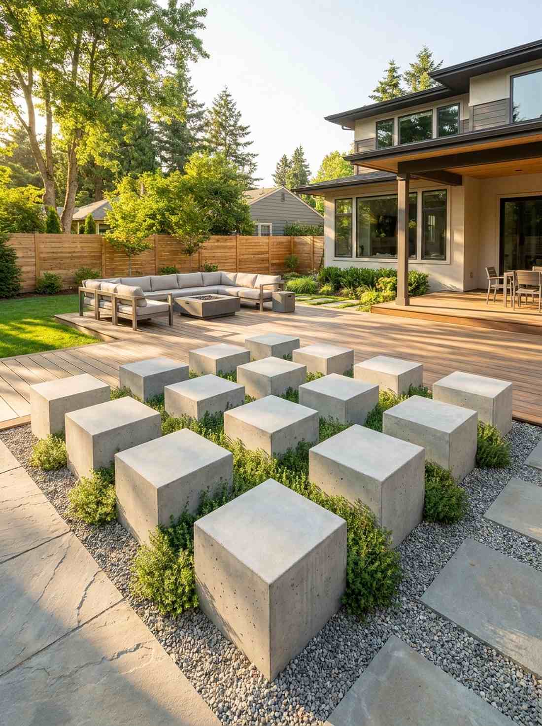 minimalist cube installation