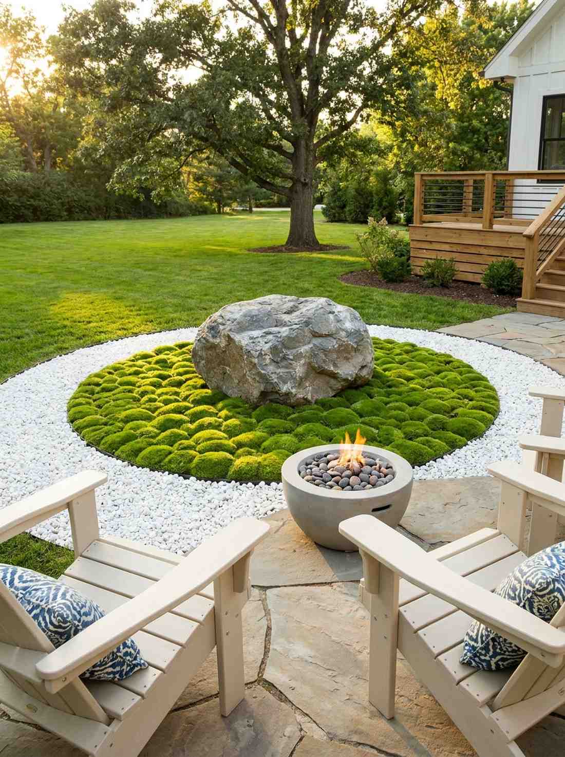 moss halo boulder accent