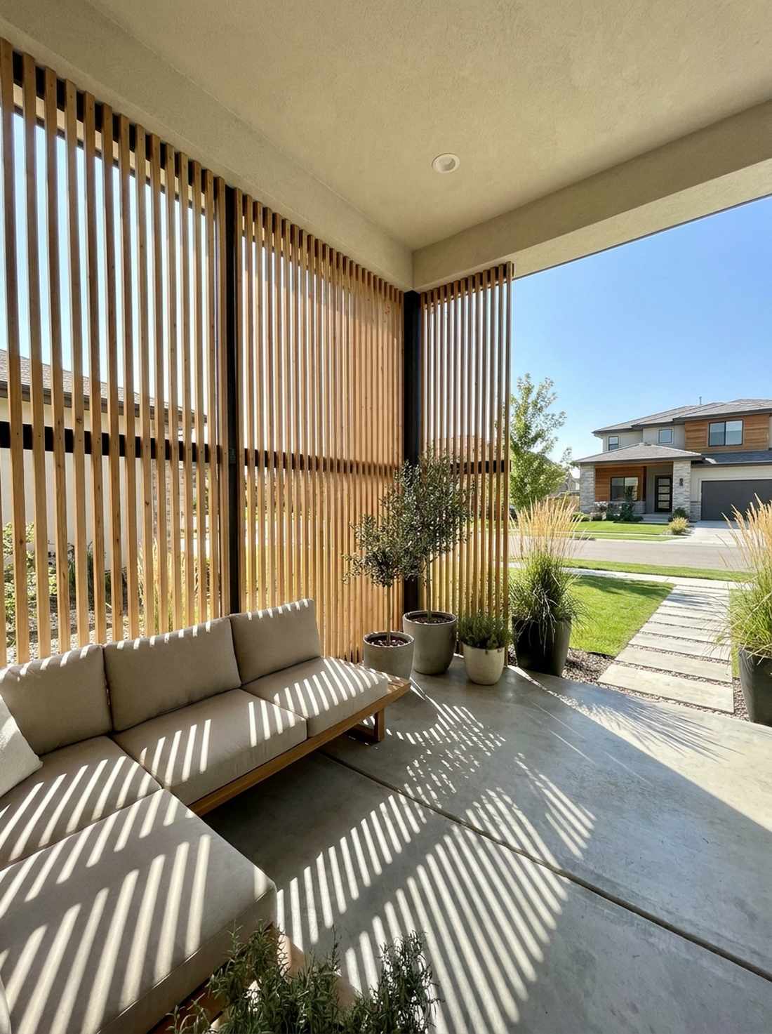 narrow gap vertical contemporary panels