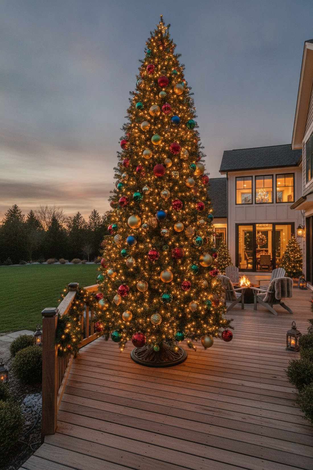 outdoor christmas tree display