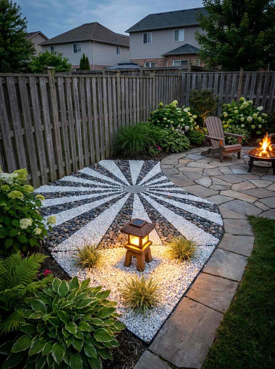radiating fan pattern