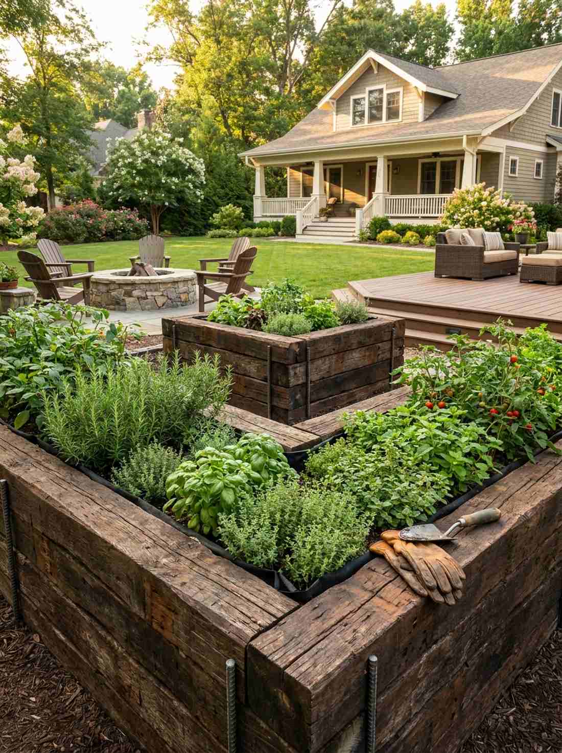 railroad tie planter boxes